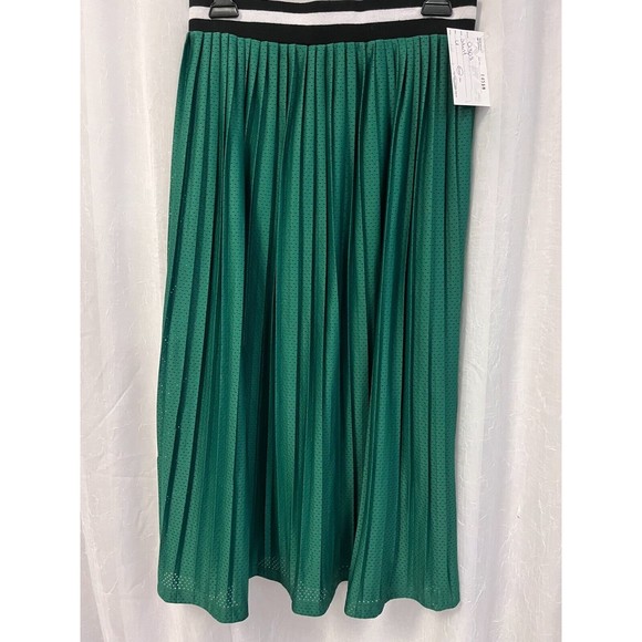 ASOS Women's Perforated Pleated Midi Skirt with Sports Tipped Waistband Size 6 - Picture 2 of 4